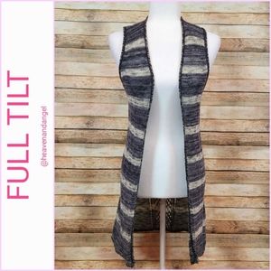 Tilly's Full Tilt Sleeveless Open Weave Sweater Cardigan Vest